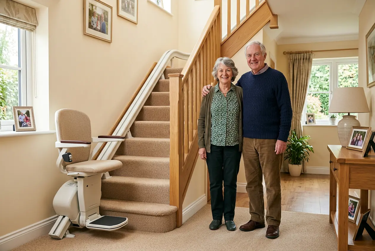 Stairlift in a UK home